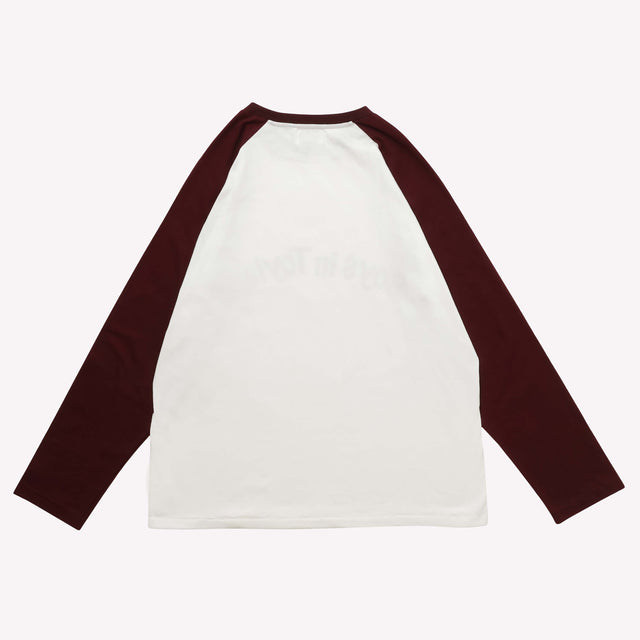OG LOGO RAGLAN TEE - Bordeaux