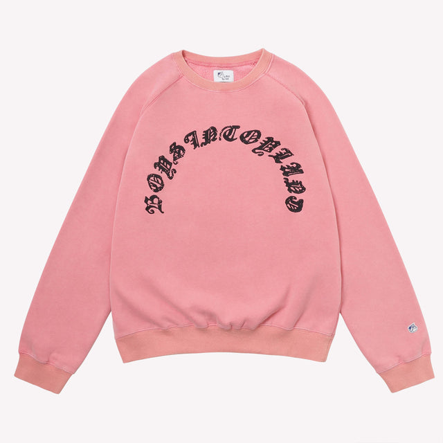 GRAPHIC RAGLAN SWEAT - PINK