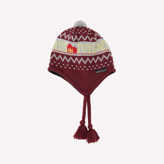 CITY LOGO KNIT FLEECE BEANIE - BRDOEAUX