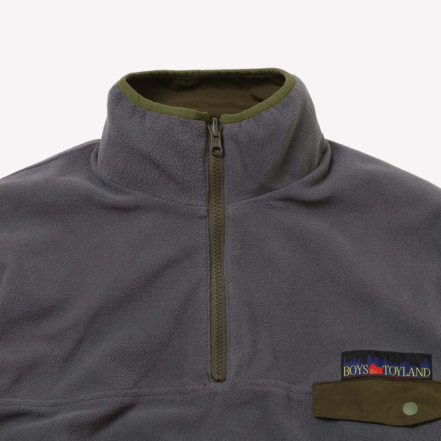 CITY LOGO REVERSIBLE FLEECE - GRAY