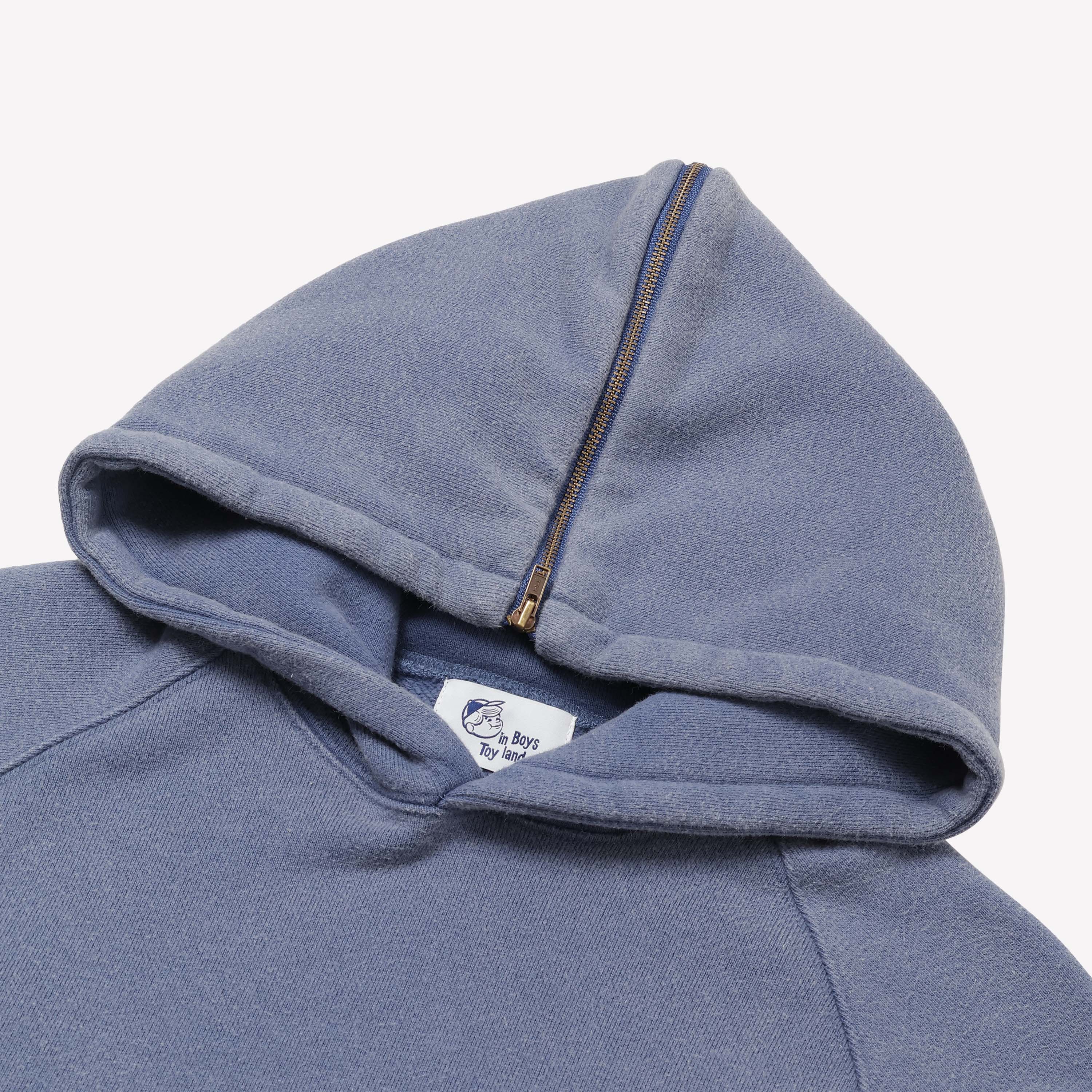 Boys blue zip on sale hoodie